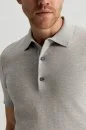Merserize Pamuk Açık Gri Essential Triko Polo