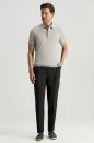 Merserize Pamuk Açık Gri Essential Triko Polo