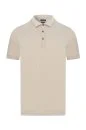 Merserize Pamuk Açık Bej Polo Yaka T-Shirt