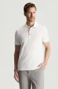 Merserize Pamuk Beyaz Polo Yaka T-Shirt