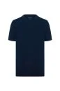 Merserize Pamuk Bisiklet Yaka Lacivert Basic T-Shirt