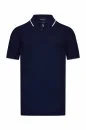 Merserize Pamuk Fermuar Detaylı Lacivert Triko Polo