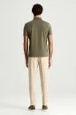 Merserize Pamuk Haki Polo Yaka T-Shirt