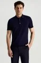 Merserize Pamuk Lacivert Essential Triko Polo