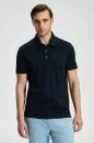 Merserize Pamuk Lacivert Polo Yaka T-Shirt