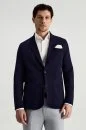 Merserize Pamuk Lacivert Triko Blazer Ceket