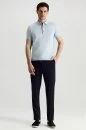 Merserize Pamuk Mavi Essential Triko Polo