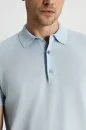 Merserize Pamuk Mavi Essential Triko Polo