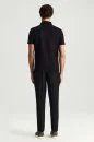 Merserize Pamuk Siyah Polo Yaka T-Shirt