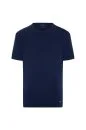Modal Pamuk Karışım Fitilli Örgü Detaylı Lacivert T-Shirt
