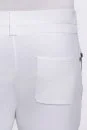 Nakış Logolu Bağcıklı Kırık Beyaz Triko Pantolon - Thumbnail