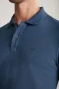 Vintage Görünümlü Lacivert Polo Yaka T-Shirt - Thumbnail
