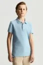 Vintage Görünümlü Mavi Polo Yaka Çocuk T-Shirt