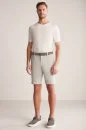 Açık Gri Pamuk Chino Bermuda Şort