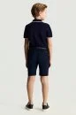Lacivert Pamuk Chino Çocuk Bermuda Şort