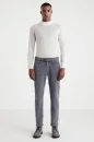 Pamuk Karışım 5 Cep Gri Kadife Pantolon - Thumbnail