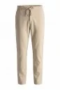 Pamuk Karışım Relax Fit Jogger Bej Chino Pantolon