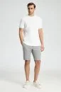 Pamuk Karışım Açık Gri Chino Şort