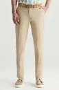 Pamuk Karışım Krem Yazlık Chino Pantolon