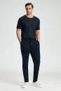 Pamuk Karışım Lacivert Relax Fit Jogger Pantolon - Thumbnail