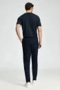 Pamuk Karışım Lacivert Relax Fit Jogger Pantolon - Thumbnail