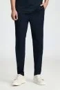 Pamuk Karışım Lacivert Relax Fit Jogger Pantolon - Thumbnail