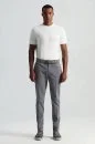 Pamuklu Orta Gri Regular Fit Chino Pantolon