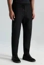 Pamuk Karışım Relax Fit Jogger Siyah Chino Pantolon - Thumbnail