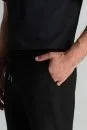 Pamuk Karışım Relax Fit Jogger Siyah Chino Pantolon - Thumbnail