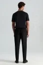 Pamuk Karışım Relax Fit Jogger Siyah Chino Pantolon - Thumbnail