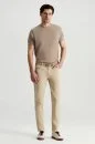 Pamuk Karışım Slim Fit 5 Cep Krem Yazlık Chino Pantolon
