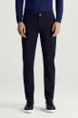 Pamuk Karışım Slim Fit 5 Cep Lacivert Yazlık Chino Pantolon