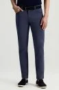 Pamuk Karışım Slim Fit 5 Cep Mavi Yazlık Chino Pantolon