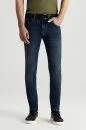Pamuk Karışım Slim Fit Lacivert Taşlanmış Denim Pantolon