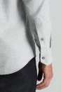 Pamuk Kaşmir Karışım Açık Gri Gömlek - Thumbnail
