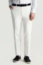 Pamuk Keten Karışım Beyaz Yazlık Chino Pantolon