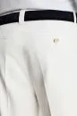 Pamuk Keten Karışım Beyaz Yazlık Chino Pantolon