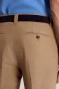 Pamuk Keten Karışım Kahverengi Yazlık Chino Pantolon