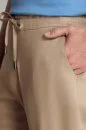 Pamuk Tencel Karışım Bej Rengi Relax Fit Yazlık Jogger Pantolon