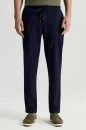 Pamuk Tencel Karışım Lacivert Relax Fit Yazlık Jogger Pantolon