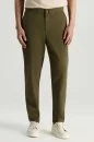 Pamuk Tencel Kumaş Haki Relax Chino Pantolon