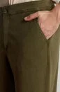 Pamuk Tencel Kumaş Haki Relax Chino Pantolon