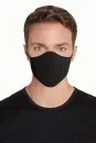 Pamuk Yıkanabilir Siyah Triko Maske - Thumbnail
