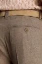 Pamuk Yün Karışım Kahverengi Chino Pantolon