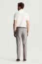 Pamuk Yün Karışım Gri Chino Pantolon