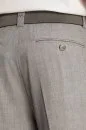 Pamuk Yün Karışım Gri Chino Pantolon