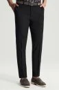 Pamuk Yün Karışım Siyah Chino Pantolon