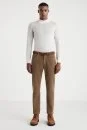 Pamuklu 5 Cep Tütün Rengi Pantolon - Thumbnail