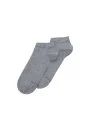 Pamuklu Açık Gri İkili Sneaker Çorap Seti - Thumbnail