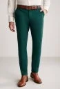 Pamuklu Koyu Yeşil Regular Fit Chino Pantolon - Thumbnail